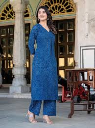 Elegant Indigo Long Kurti