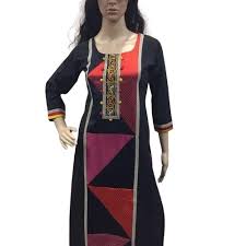 Embroidered Neck Cotton Kurti
