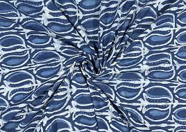 Indigo Dabu Art Printed Fabric
